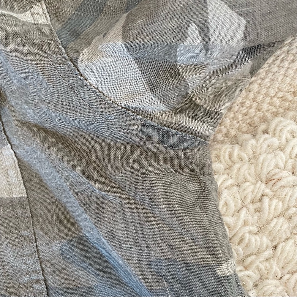 Rails Green Camo Everett Linen Button Up Top M - image 7